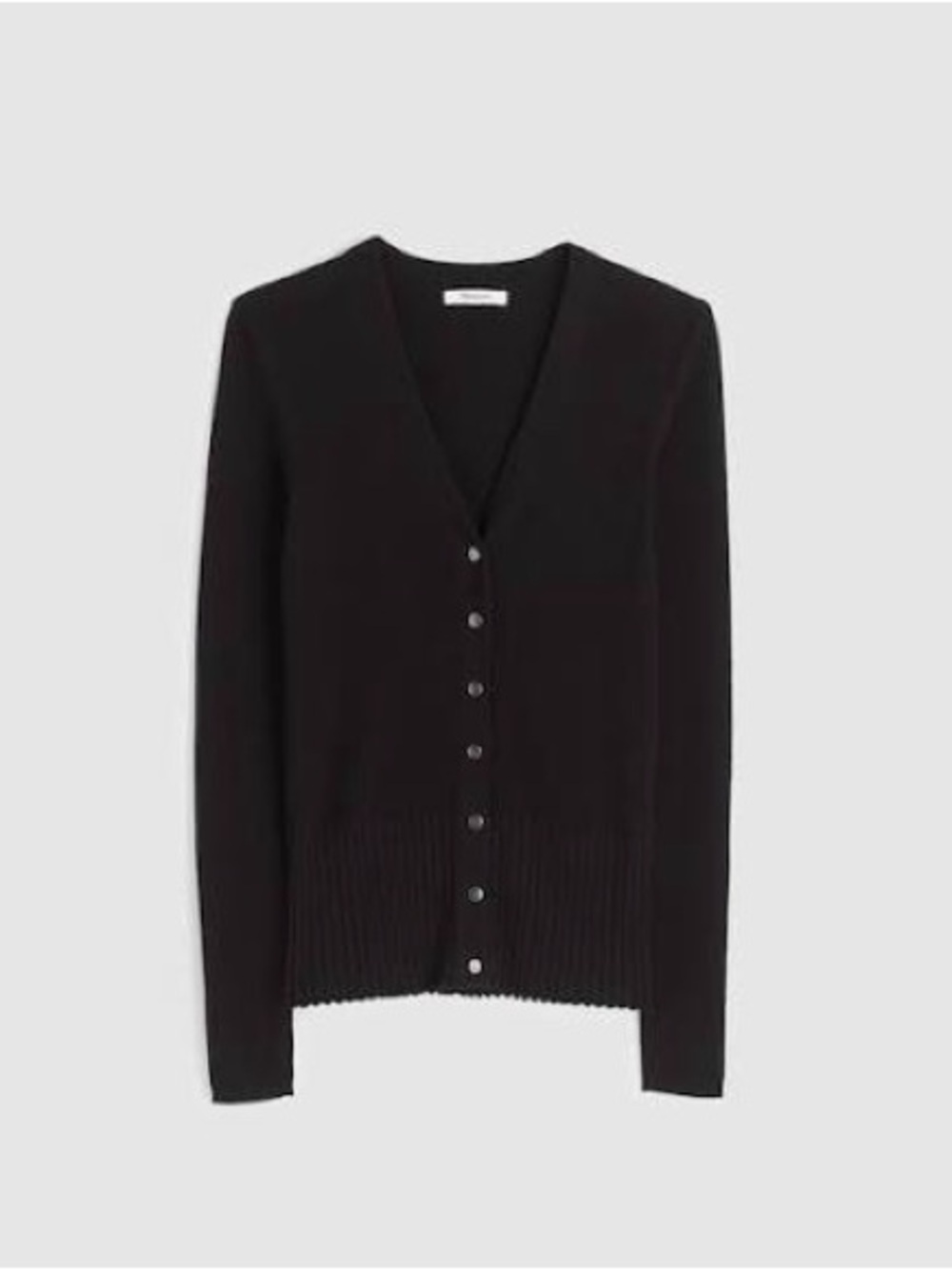 Madewell Ribbed V-Neck Cardigan Sweater Black Button Front Ny442 Nwt